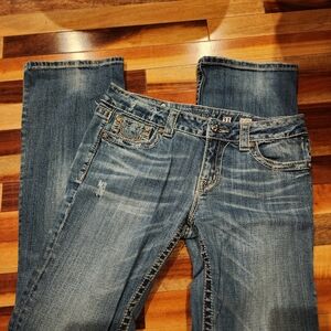 Miss Me Straight Leg Blue Jeans